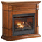 Duluth Forge Dual Fuel Ventless Gas Fireplace With Mantel - 26,000 BTU, Remote Control, Apple Spice Finish - Model