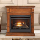 Duluth Forge Dual Fuel Ventless Gas Fireplace With Mantel - 26,000 BTU, Remote Control, Apple Spice Finish - Model