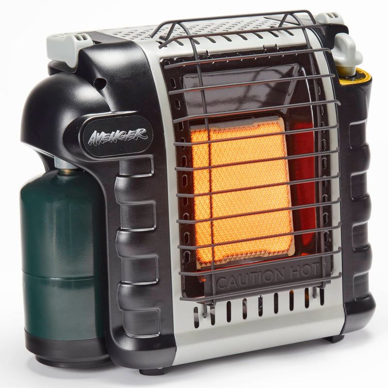 Avenger Portable Infrared Propane Gas Outdoor Heater - 9,000 BTU, Operates on 1 Lb. Propane Tank - Model