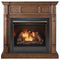 Duluth Forge Full Size Dual Fuel Ventless Gas Fireplace With Mantel - 32,000 BTU, Remote Control, Walnut Finish - Model