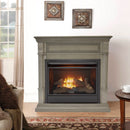 Duluth Forge Dual Fuel Ventless Gas Fireplace With Mantel - 26,000 BTU, T-Stat Control, Slate Gray Finish - Model