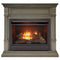 Duluth Forge Dual Fuel Ventless Gas Fireplace With Mantel - 26,000 BTU, Remote Control, Slate Gray Finish - Model