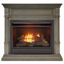 Duluth Forge Dual Fuel Ventless Gas Fireplace With Mantel - 26,000 BTU, T-Stat Control, Slate Gray Finish - Model