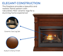 Duluth Forge Dual Fuel Ventless Gas Fireplace With Mantel - 26,000 BTU, Remote Control, Auburn Cherry Finish - Model