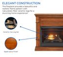 Duluth Forge Dual Fuel Ventless Gas Fireplace With Mantel - 26,000 BTU, Remote Control, Apple Spice Finish - Model