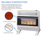 ProCom Heating Natural Gas Ventless Infrared Plaque Heater With Base Feet - 30,000 BTU, Manual Control - Model# MN300HPA-B