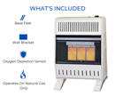 ProCom Heating Natural Gas Ventless Infrared Plaque Heater With Base Feet - 18,000 BTU, Manual Control - Model