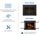 Bluegrass Living Harland Fireplace Glass Doors With Screen, Small - Model