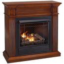 Duluth Forge Dual Fuel Ventless Gas Fireplace With Jefferson Series Mantel - 32,000 BTU, Remote Control, Heritage Cherry Finish - Model