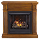 Duluth Forge Dual Fuel Ventless Gas Fireplace With Jefferson Series Mantel - 32,000 BTU, Remote Control, Medium Maple Finish - Model