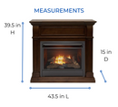 Duluth Forge Dual Fuel Ventless Gas Fireplace With Mantel - 26,000 BTU, Remote Control, Walnut Finish - Model