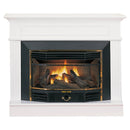 ProCom Heating Vent-Free Liquid Propane Gas Fireplace With Mantel - 28,000 BTU, T-Stat, White Finish - Model