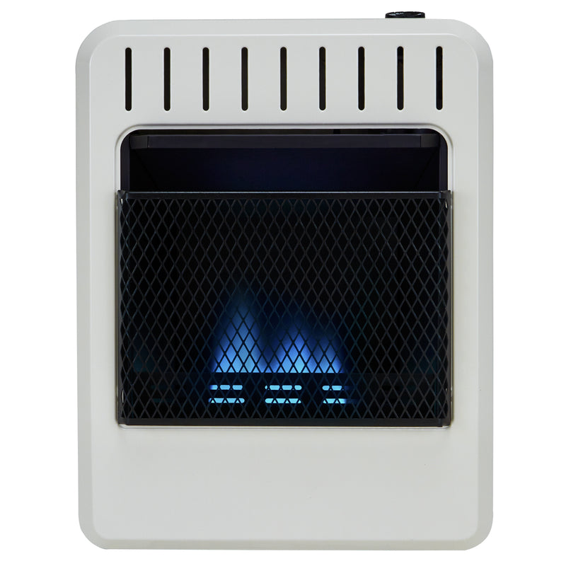 Avenger Dual Fuel Ventless Blue Flame Gas Space Heater With Base Feet - 10,000 BTU, T-Stat Control - Model