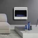 Avenger Dual Fuel Ventless Blue Flame Gas Space Heater With Blower and Base Feet - 30,000 BTU, T-Stat Control - Model