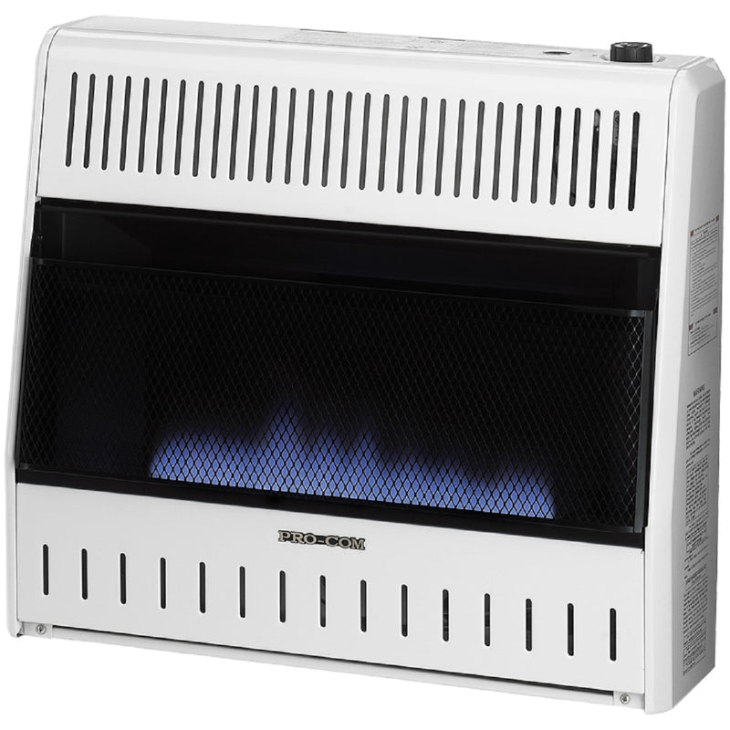 ProCom Reconditioned Dual Fuel Ventless Blue Flame Heater - 30,000 BTU, T-Stat Control - Model