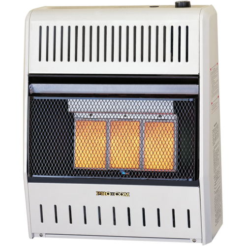 ProCom Reconditioned Natural Gas Ventless Infrared Heater - 3 Plaque, 18,000 BTU, Manual Control - Model
