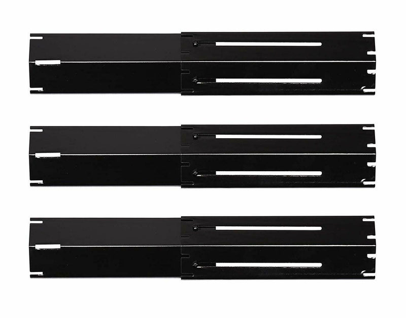 Avenger 84004 Universal BBQ Replacement Heavy Duty Adjustable Porcelain Steel Heat Plate Shield, Heat Tent, Flavorizer Bar, Burner Cover, Flame Tamer for Gas Grill, Extends from 11.75 inches up to 21 inches Long - Set of 4
