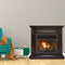Duluth Forge Dual Fuel Ventless Gas Fireplace With Mantel - 32,000 BTU, T-Stat Control, Chocolate Finish - Model
