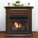 Duluth Forge Dual Fuel Ventless Gas Fireplace With Mantel - 32,000 BTU, T-Stat Control, Nutmeg Finish - Model