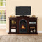 ProCom Dual Fuel Ventless Gas Fireplace System - 10,000 BTU, T-Stat Control, Chocolate Finish with Shelves - Model
