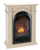Bluegrass Living Vent Free Natural Gas Fireplace System - 10,000 BTU, T-Stat Control, Antique White Finish - Model