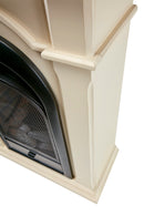 Bluegrass Living Vent Free Propane Gas Fireplace System - 10,000 BTU, T-Stat Control, Antique White Finish - Model