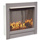 Duluth Forge Ventless Stainless Outdoor Gas Fireplace Insert With Reflective Copper Glass Media - 24,000 BTU, Manual Control - Model