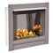 Duluth Forge Ventless Stainless Outdoor Gas Fireplace Insert With Reflective Emerald Glass Media - 24,000 BTU, Manual Control - Model