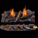 Duluth Forge Reconditioned Ventless Dual Fuel Gas Log Set - 24 in. Berkshire Stacked Oak - Remote Control - DLS-24R-2-R