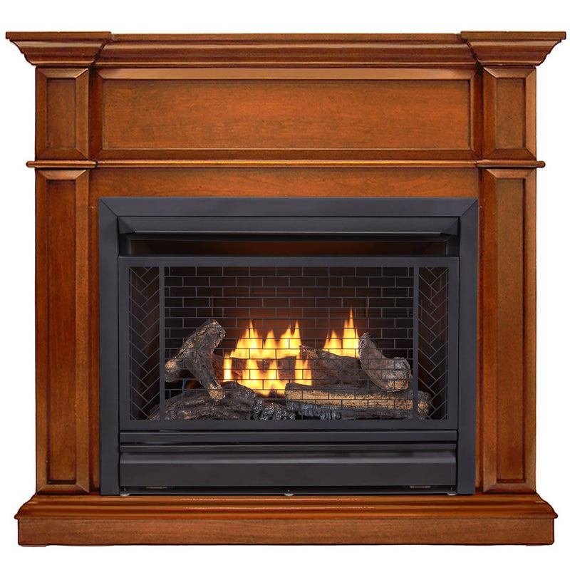 Bluegrass Living Vent Free Natural Gas Fireplace System - 26,000 BTU, Remote Control, Apple Spice Finish - Model