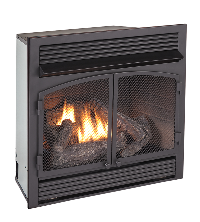 Duluth Forge Reconditioned Dual Fuel Ventless Gas Fireplace Insert - 32,000 BTU, Remote Control - Model