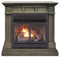 Duluth Forge Dual Fuel Ventless Gas Fireplace With Mantel - 32,000 BTU, Remote Control, Slate Gray Finish - Model