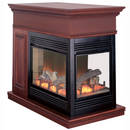 ProCom Full Size Electric Peninsula Fireplace With Remote Control - Coffee Glaze Finish, Model