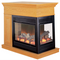 ProCom Full Size Electric Peninsula Fireplace With Remote Control - Oak Finish, Model# SPE28RE-O