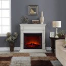 Duluth Forge Full Size Electric Fireplace - Remote Control, Antique White Finish - Model