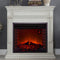 Duluth Forge Full Size Electric Fireplace - Remote Control, Antique White Finish - Model