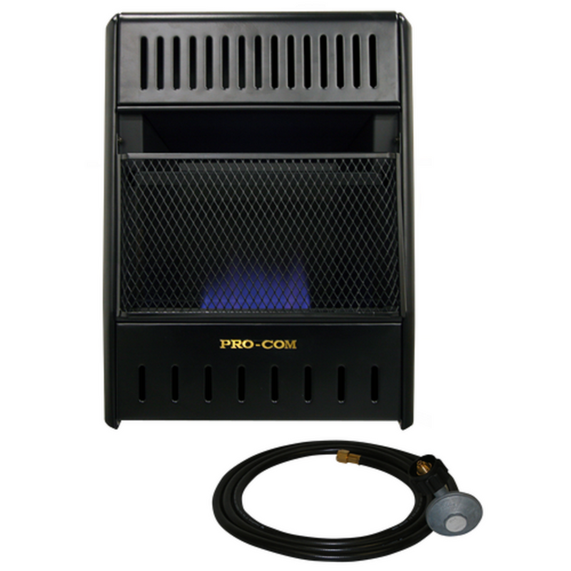 ProCom Liquid Propane Ventless Ice House Heater - 10,000 BTU, Manual Control - Model