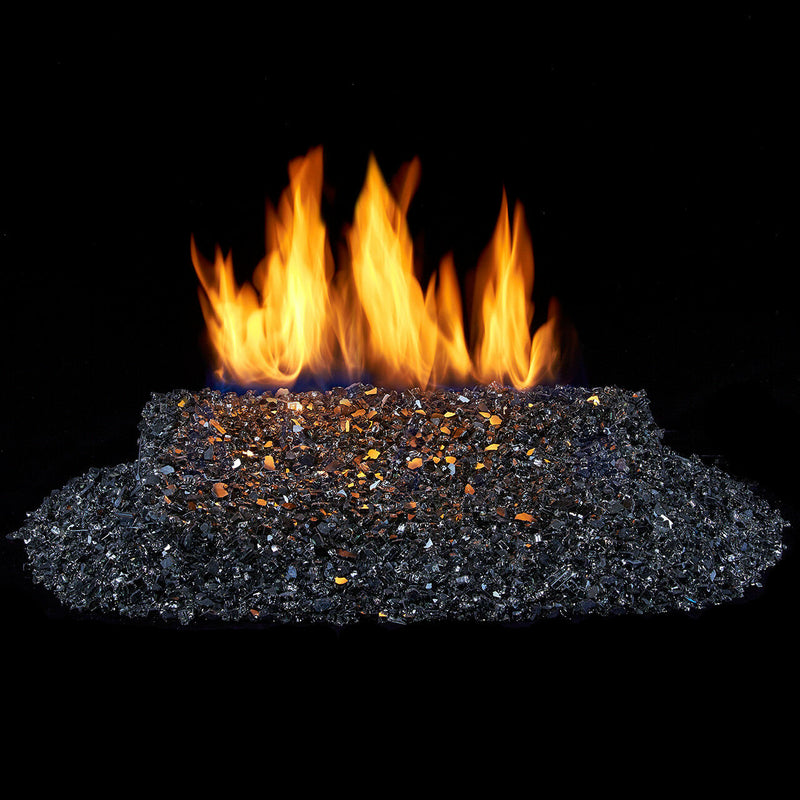 Duluth Forge 1/4 in. Premium Reflective Black Fire Glass - 10 lb. Bag Fire Pit Glass - Model
