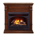 ProCom Dual Fuel Vent Free Gas Fireplace System - 26,000 BTU, T-Stat Control, Auburn Cherry Finish - Model