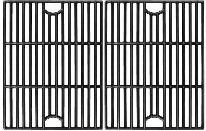 Avenger 61192 17 Inch Polished Porcelain Coated Cast Iron Grill Grates  Replacement for Nexgrill 720-0888, 720-0670A, 720-0830H, Uniflame GBC981, Kenmore 41516106210 415.16106210 Gas Grill Grates - Set of 2