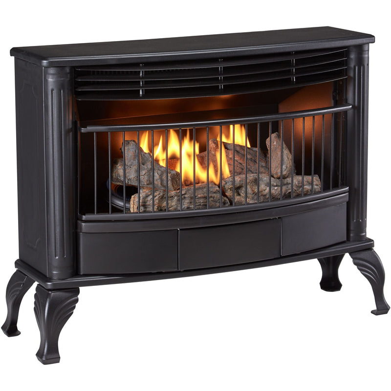 Bluegrass Living Reconditioned Vent Free Natural Gas Stove - 25,000 BTU, Remote Control, Black Finish - Model