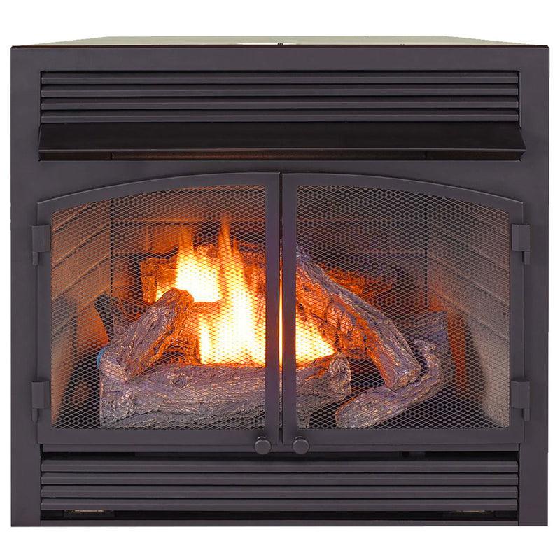 ProCom Reconditioned Dual Fuel Ventless Gas Fireplace Insert - 32,000 BTU, Remote Control - Model