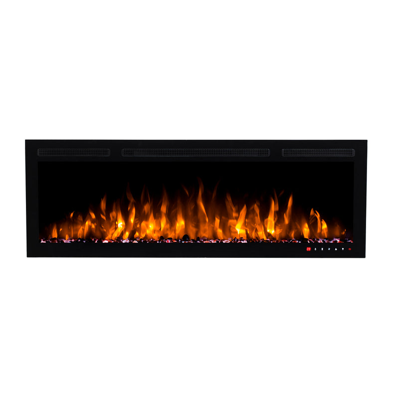 Bluegrass Living Slimline 50 Inch Wall Mount and Recessed Electric Fireplace - Model