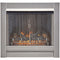 Bluegrass Living Outdoor Fireplace Insert With Concrete Log Set and Slate Gray Brick Fiber Liner - Model