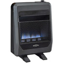 Bluegrass Living Natural Gas Vent Free Blue Flame Gas Space Heater With Blower and Base Feet - 20,000 BTU, T-Stat Control - Model