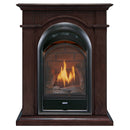 Duluth Forge Dual Fuel Ventless Gas Fireplace With Mantel - 15,000 BTU, T-Stat control, Chocolate Finish - Model