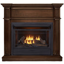 Duluth Forge Dual Fuel Ventless Gas Fireplace With Mantel - 26,000 BTU, Remote Control, Gingerbread Finish - Model