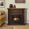 Duluth Forge Dual Fuel Ventless Gas Fireplace With Mantel - 26,000 BTU, Remote Control, Gingerbread Finish - Model# DFS-300R-3G