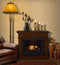 Duluth Forge Dual Fuel Ventless Gas Fireplace With Mantel - 26,000 BTU, Remote Control, Heritage Cherry Finish - Model