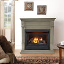Duluth Forge Dual Fuel Ventless Gas Fireplace With Mantel - 26,000 BTU, T-Stat Control, Slate Gray Finish - Model